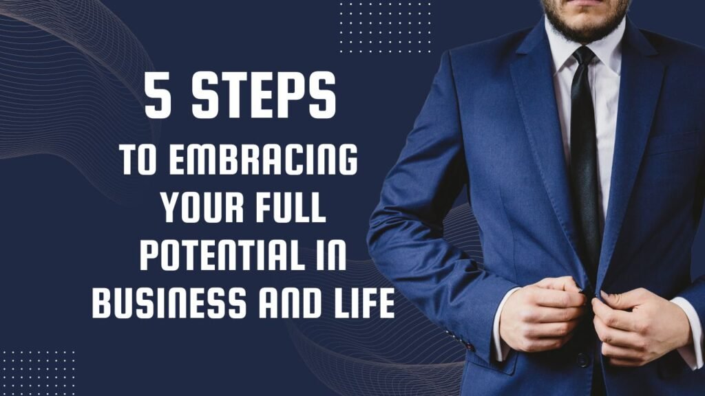 5 steps to Embracing with men in suit background